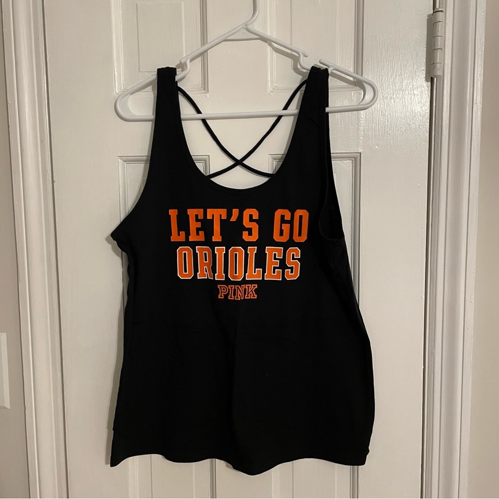 Let’s go Orioles Victoria’s Secret PINK MLB tank top